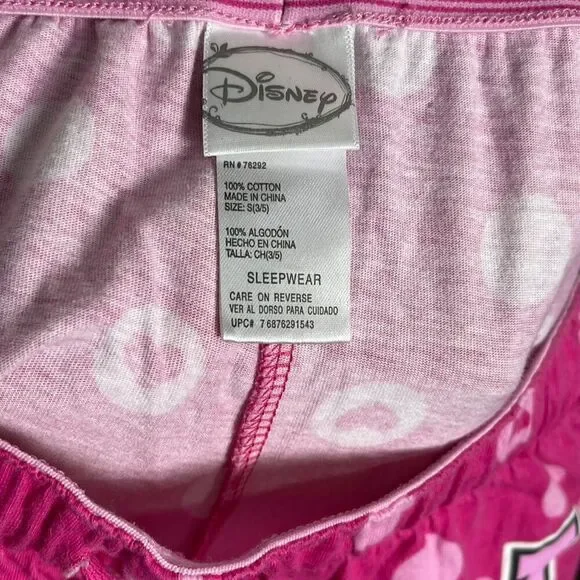 Disney Minnie Mouse Women's Pink Polka Dot Pajama Capris - Picture 9 of 9